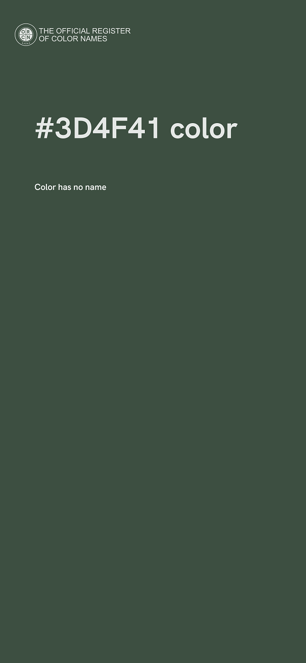 #3D4F41 color image