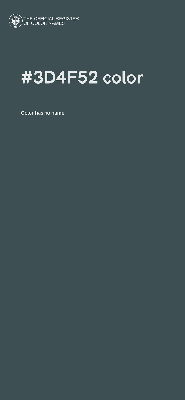 #3D4F52 color image
