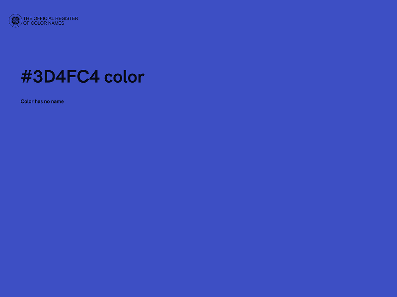 #3D4FC4 color image
