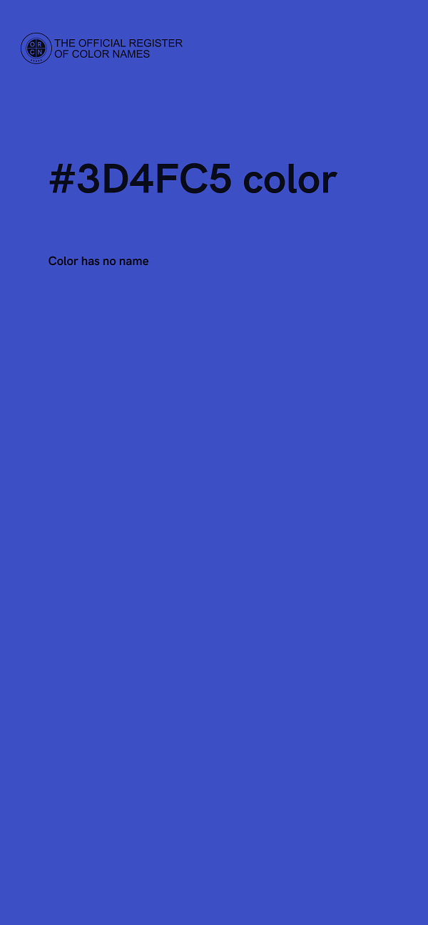 #3D4FC5 color image