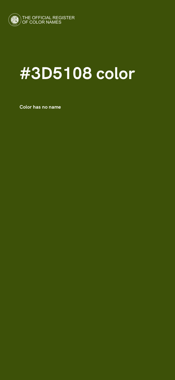 #3D5108 color image