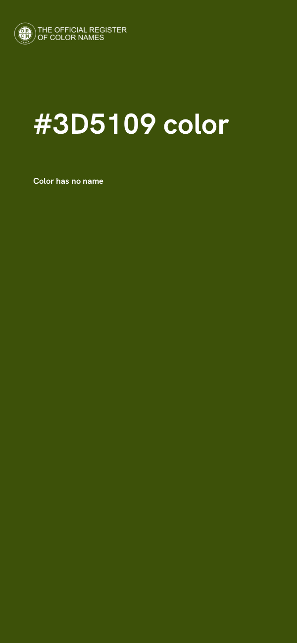 #3D5109 color image