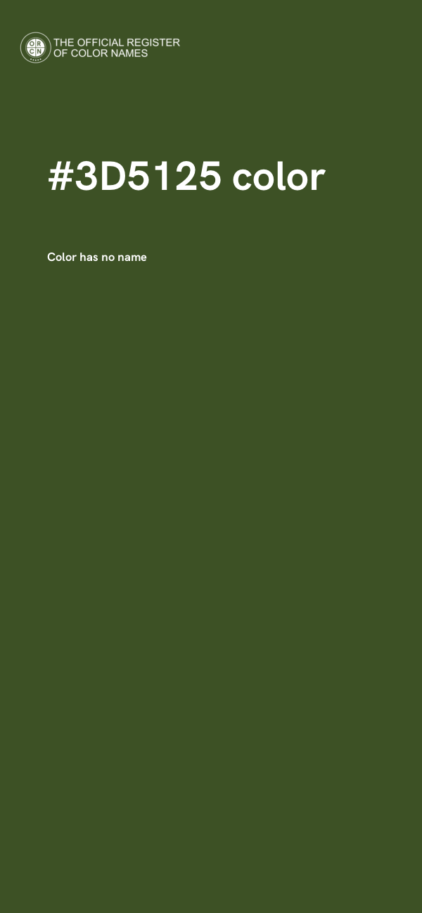 #3D5125 color image