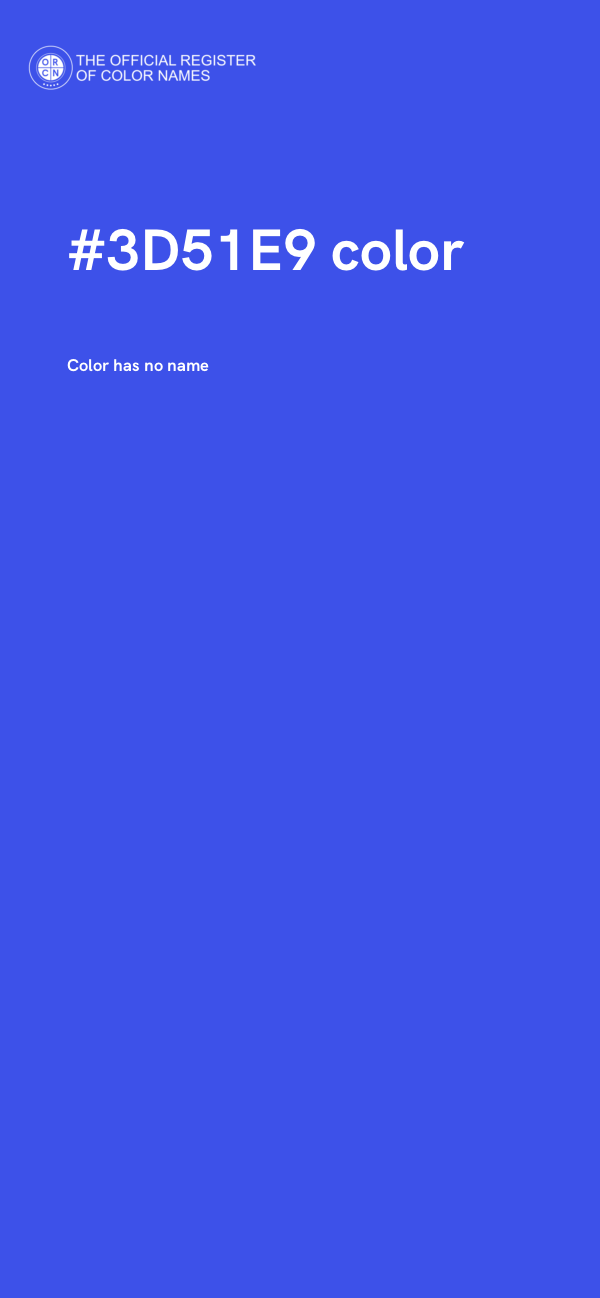 #3D51E9 color image