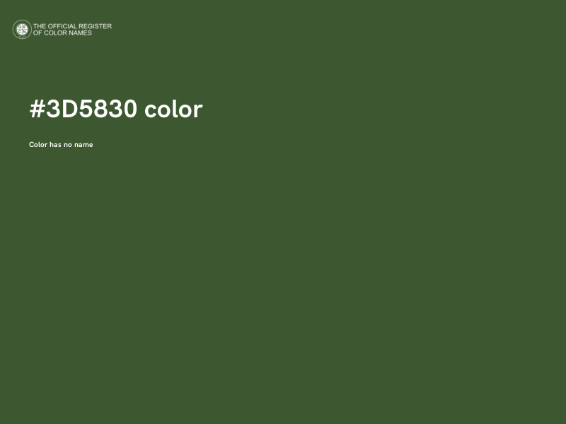 #3D5830 color image