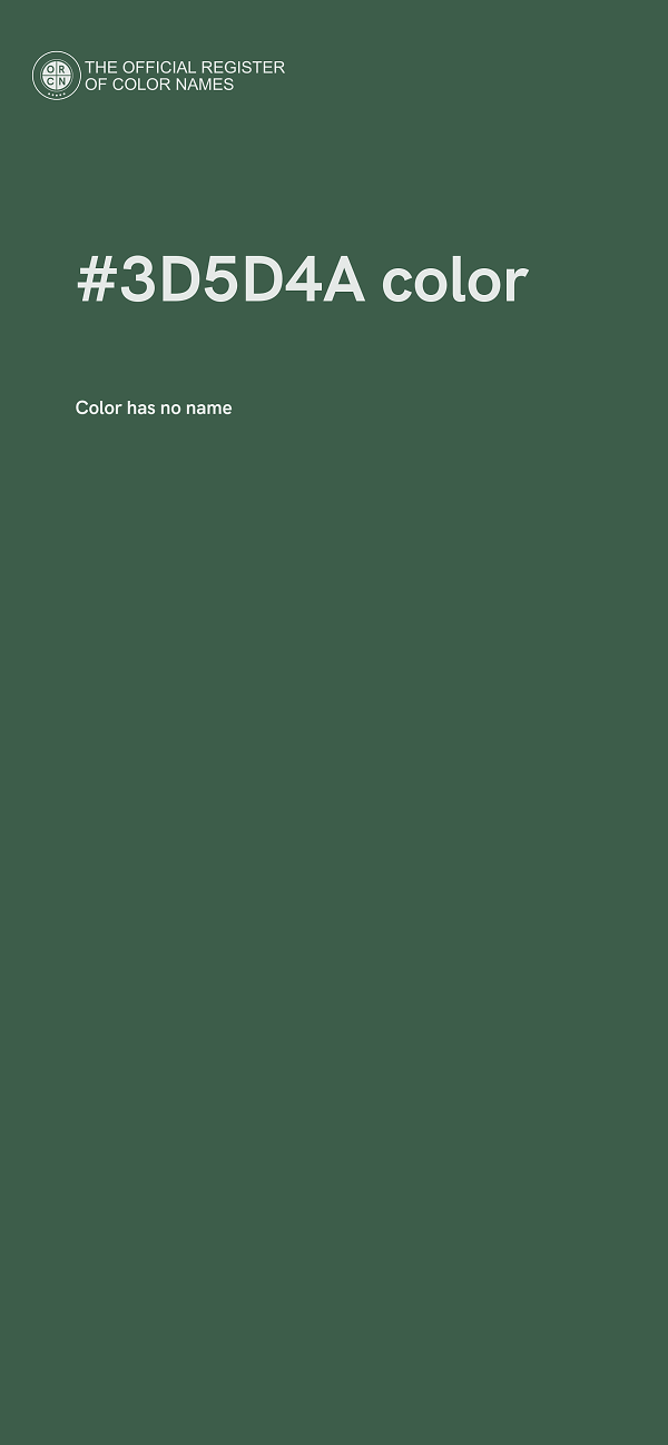 #3D5D4A color image