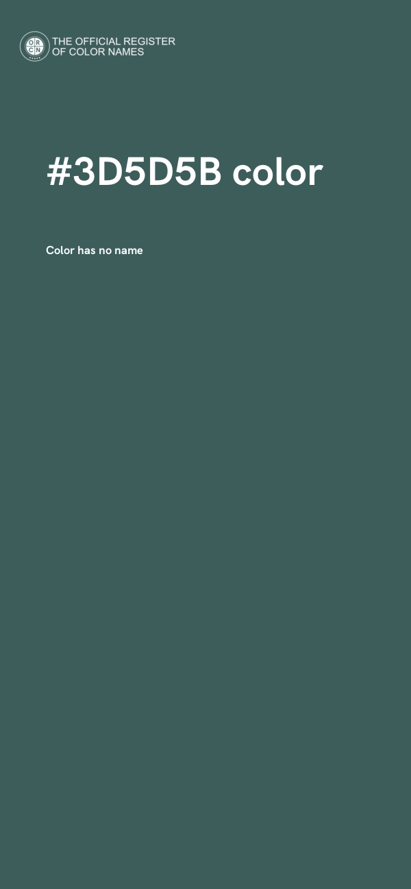 #3D5D5B color image