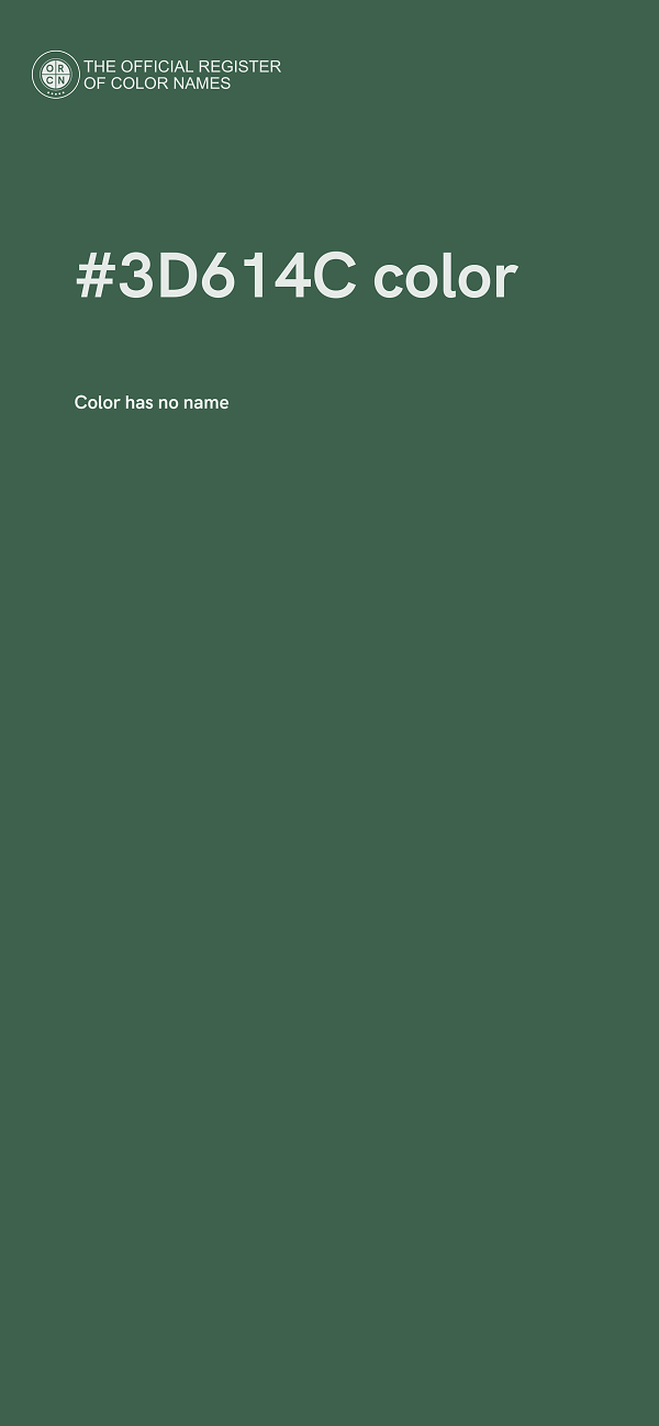 #3D614C color image