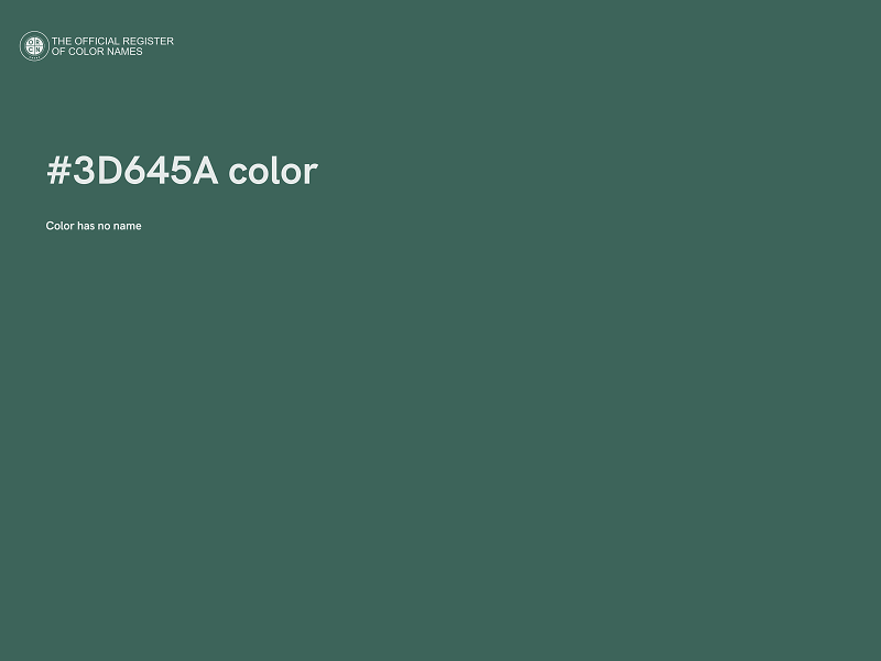 #3D645A color image