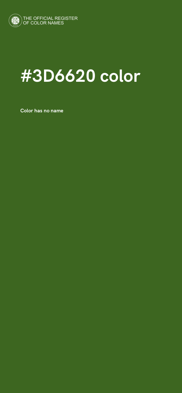 #3D6620 color image