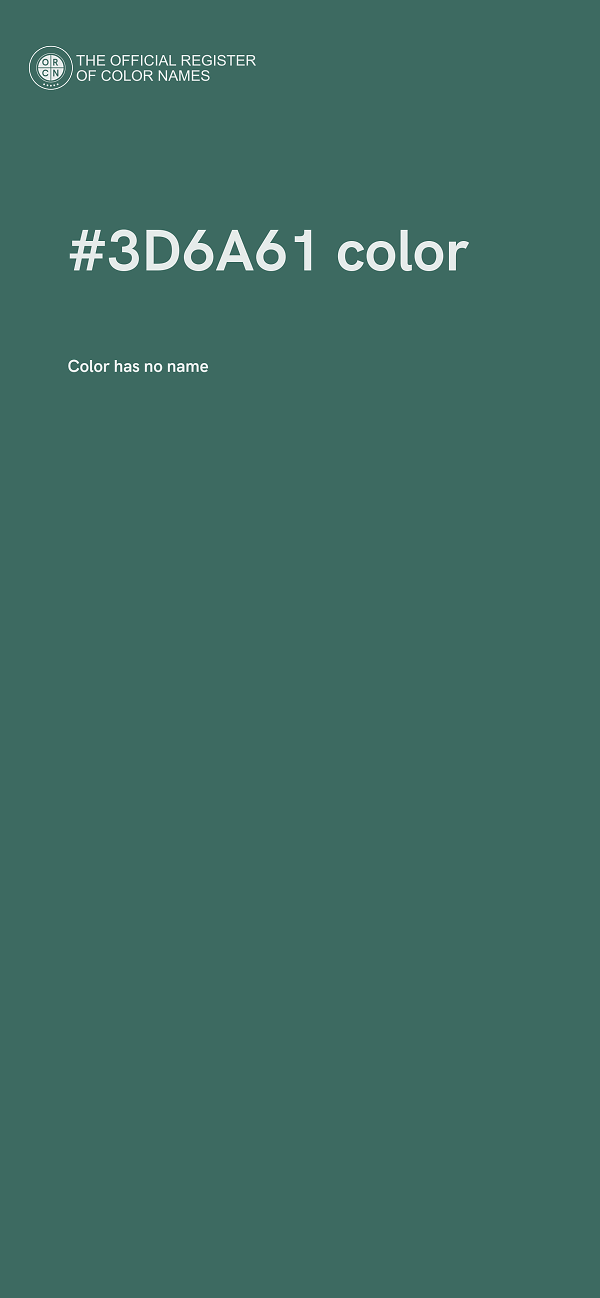 #3D6A61 color image