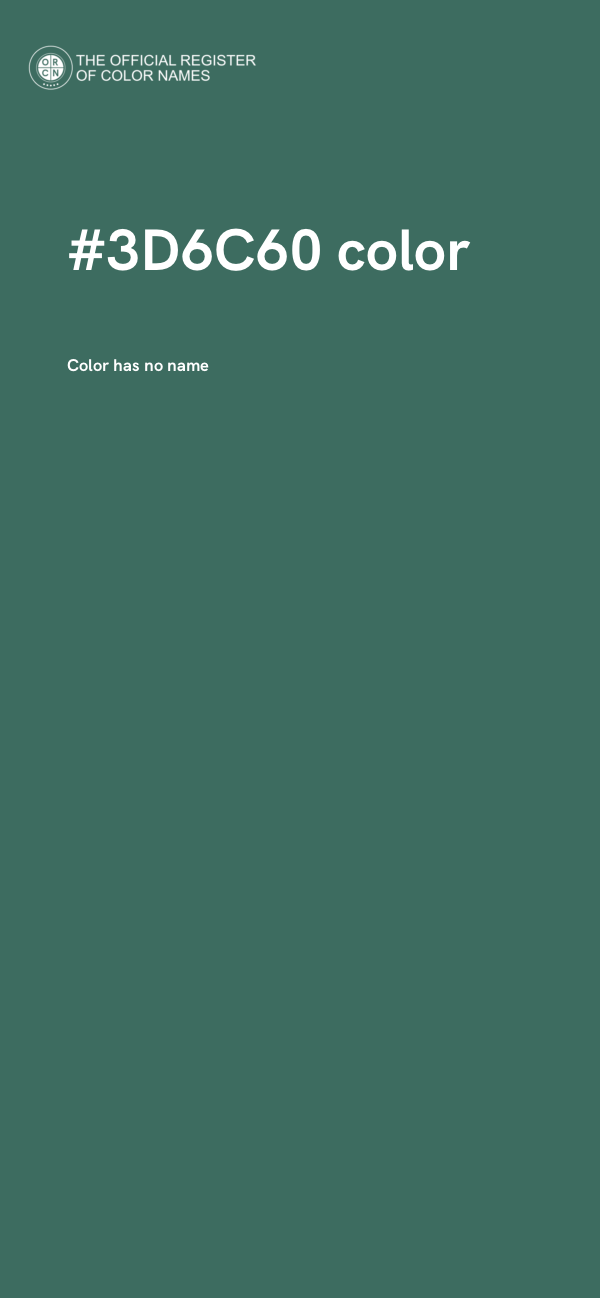 #3D6C60 color image