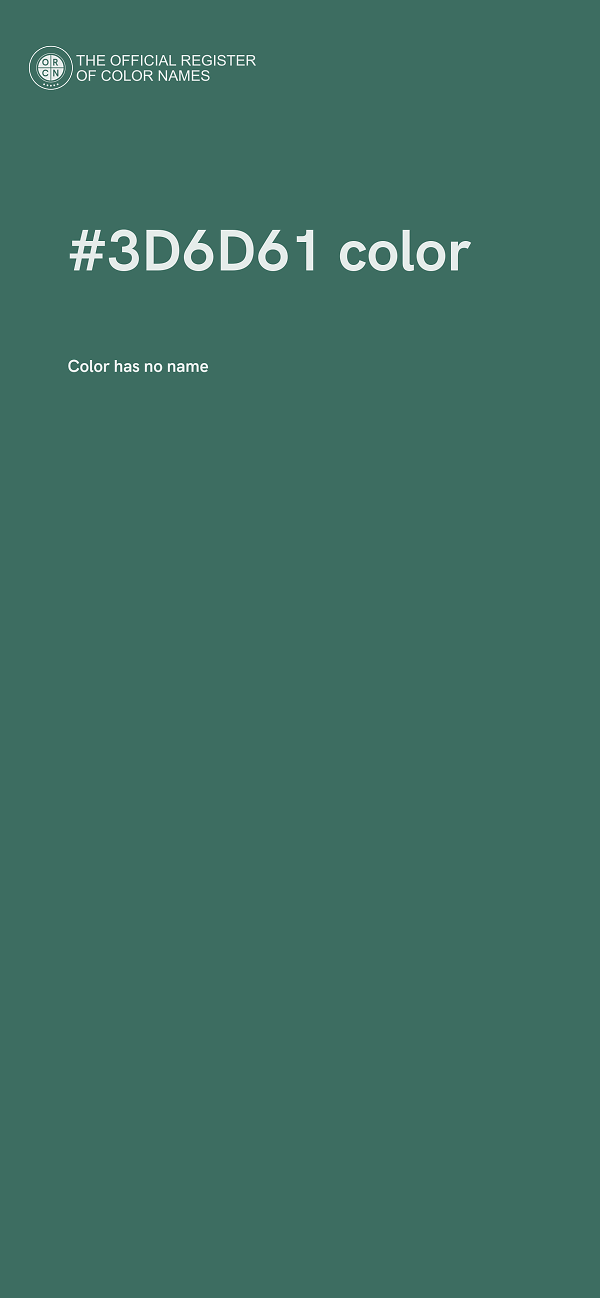 #3D6D61 color image