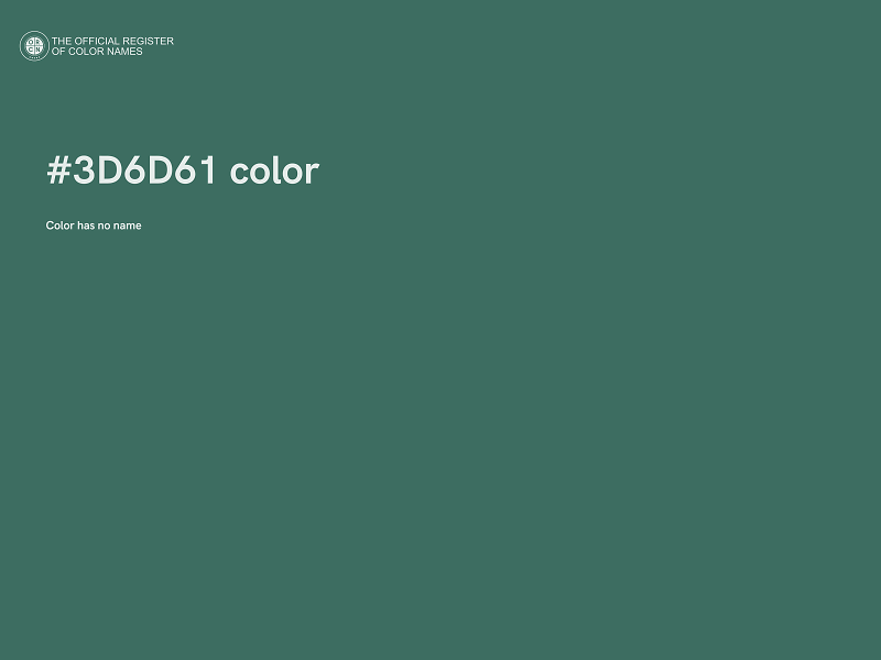 #3D6D61 color image