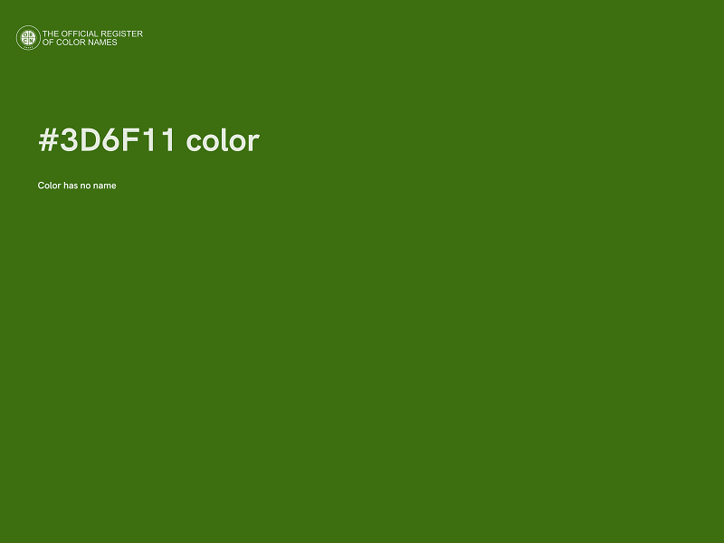 #3D6F11 color image