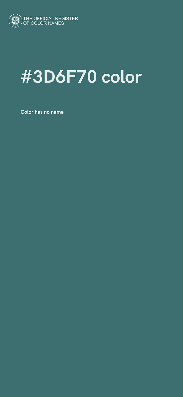 #3D6F70 color image