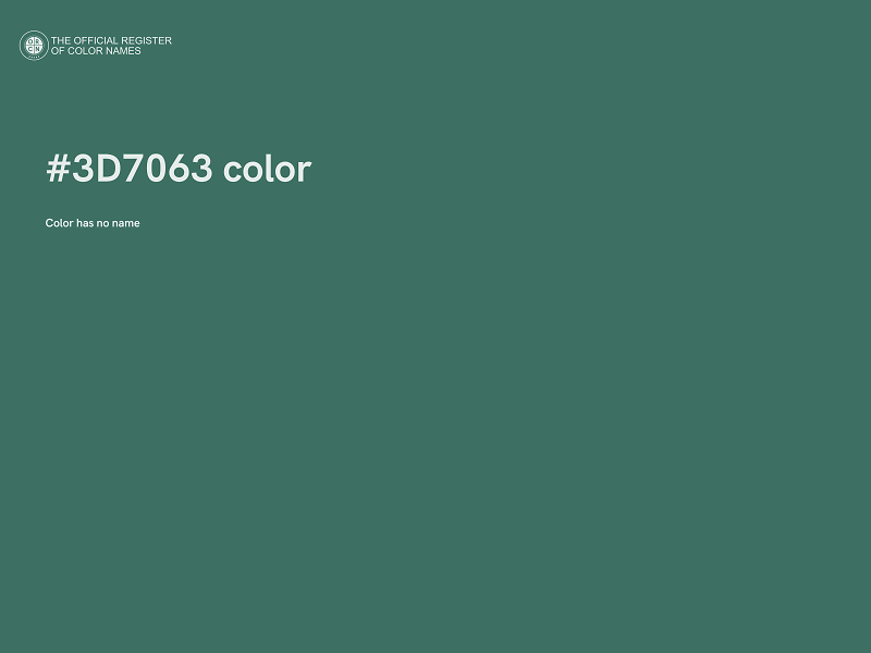 #3D7063 color image