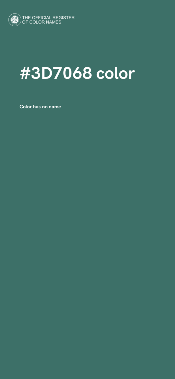 #3D7068 color image