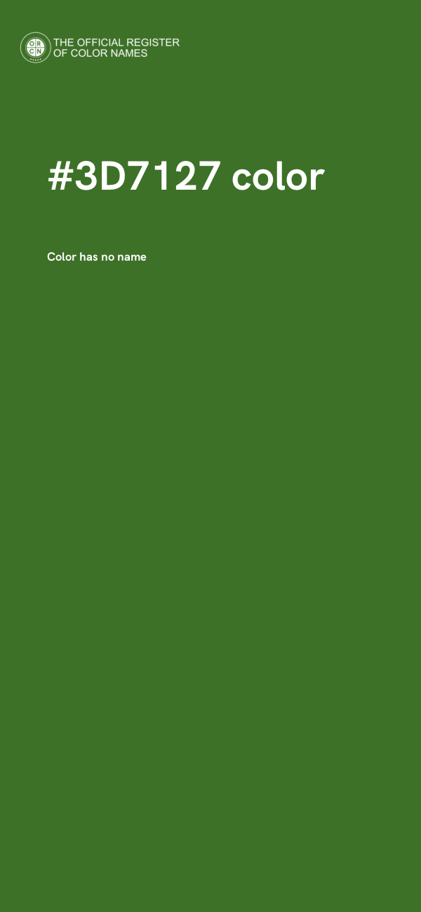 #3D7127 color image
