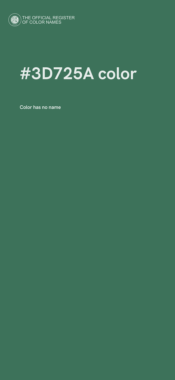 #3D725A color image