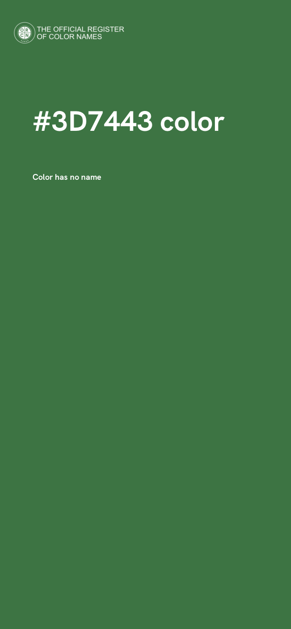 #3D7443 color image