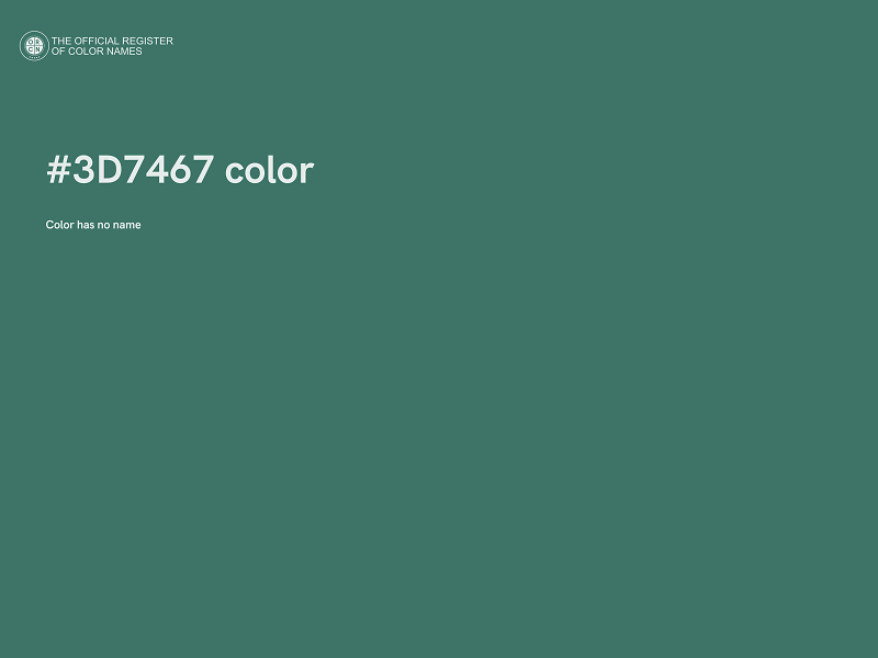 #3D7467 color image