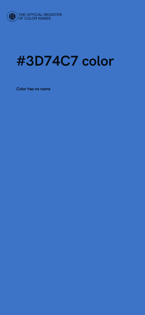 #3D74C7 color image