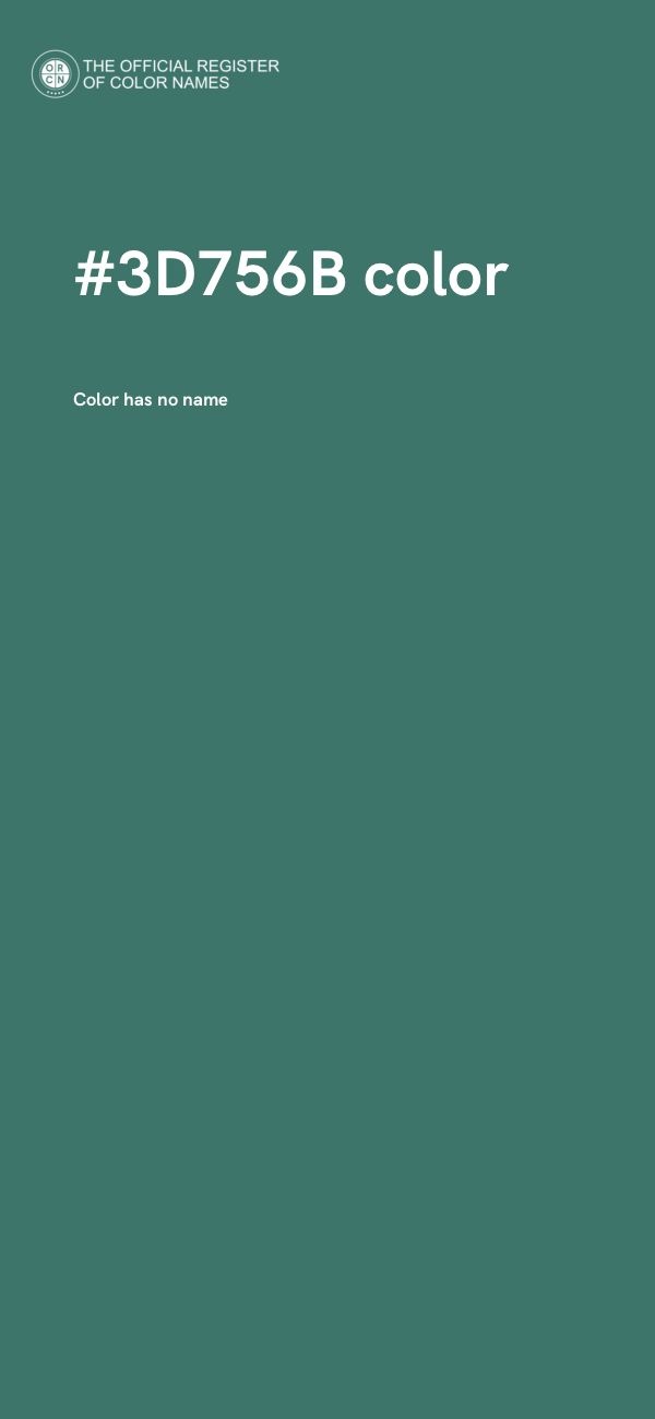 #3D756B color image