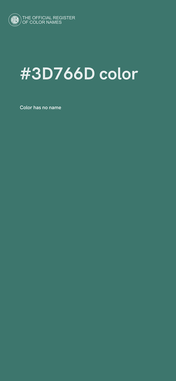 #3D766D color image