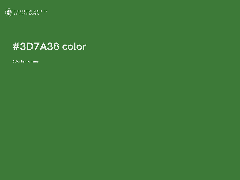 #3D7A38 color image