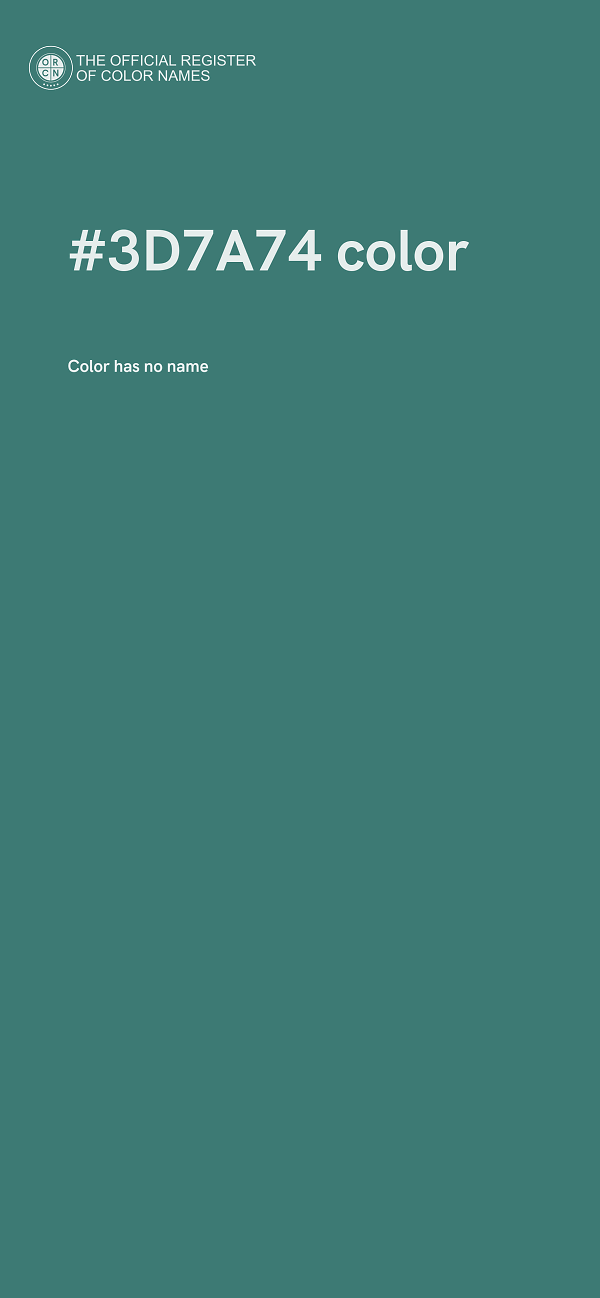 #3D7A74 color image