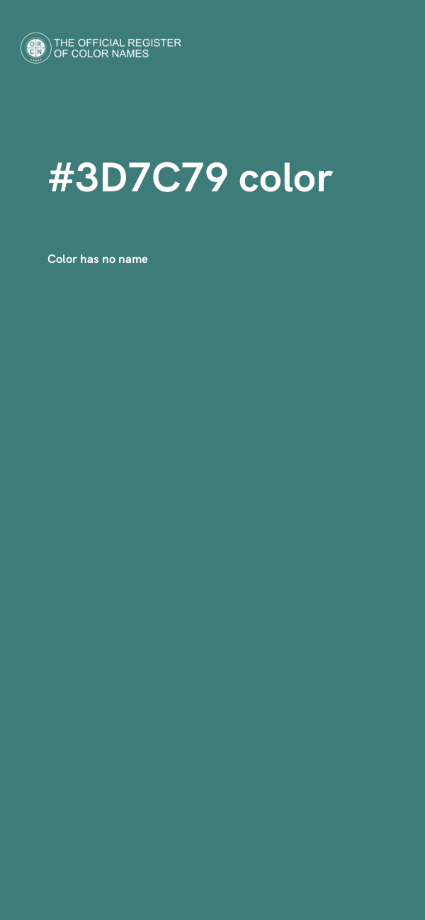 #3D7C79 color image
