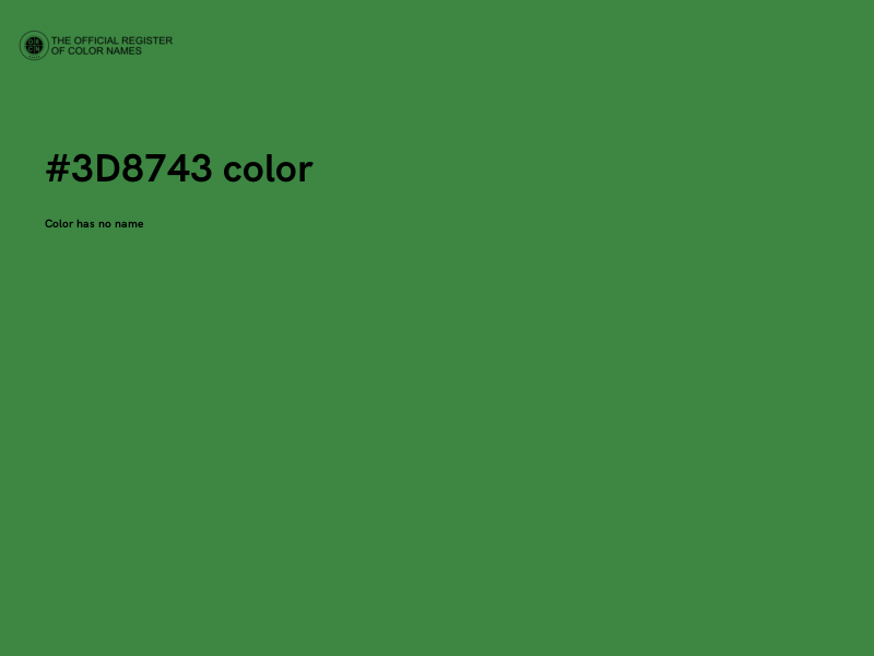 #3D8743 color image
