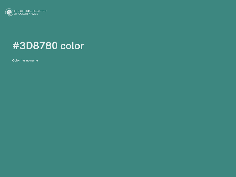 #3D8780 color image