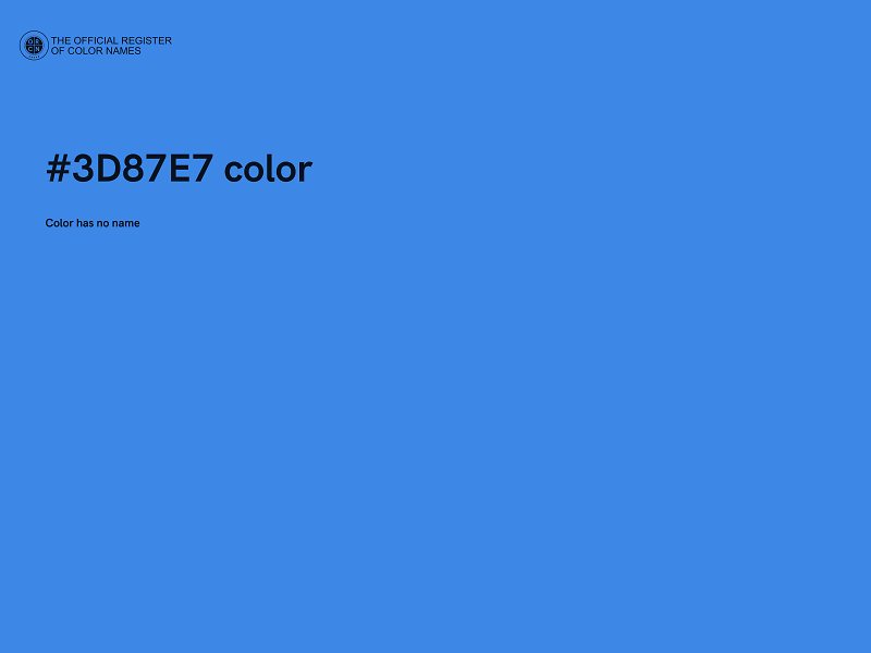 #3D87E7 color image