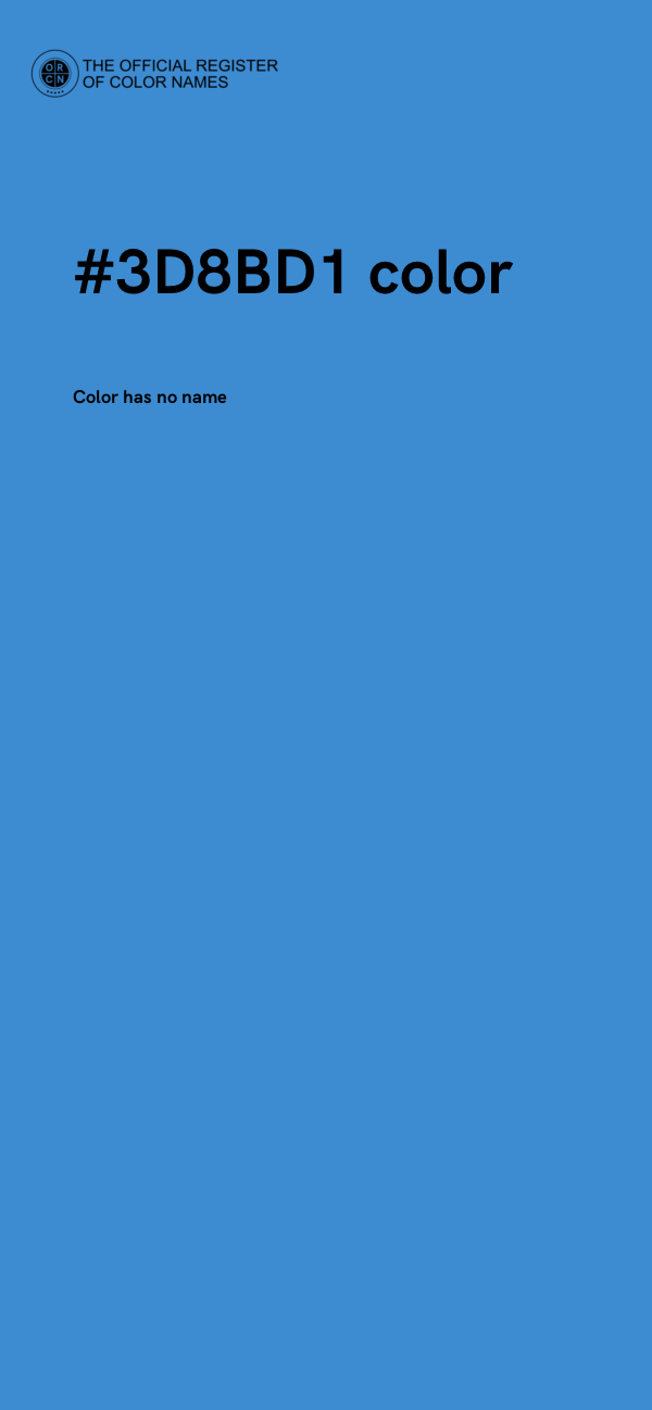 #3D8BD1 color image