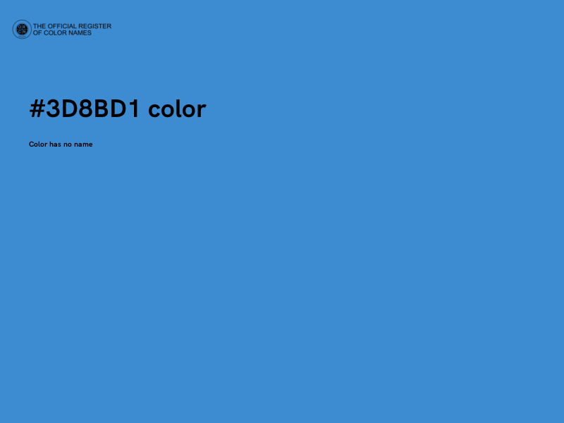 #3D8BD1 color image