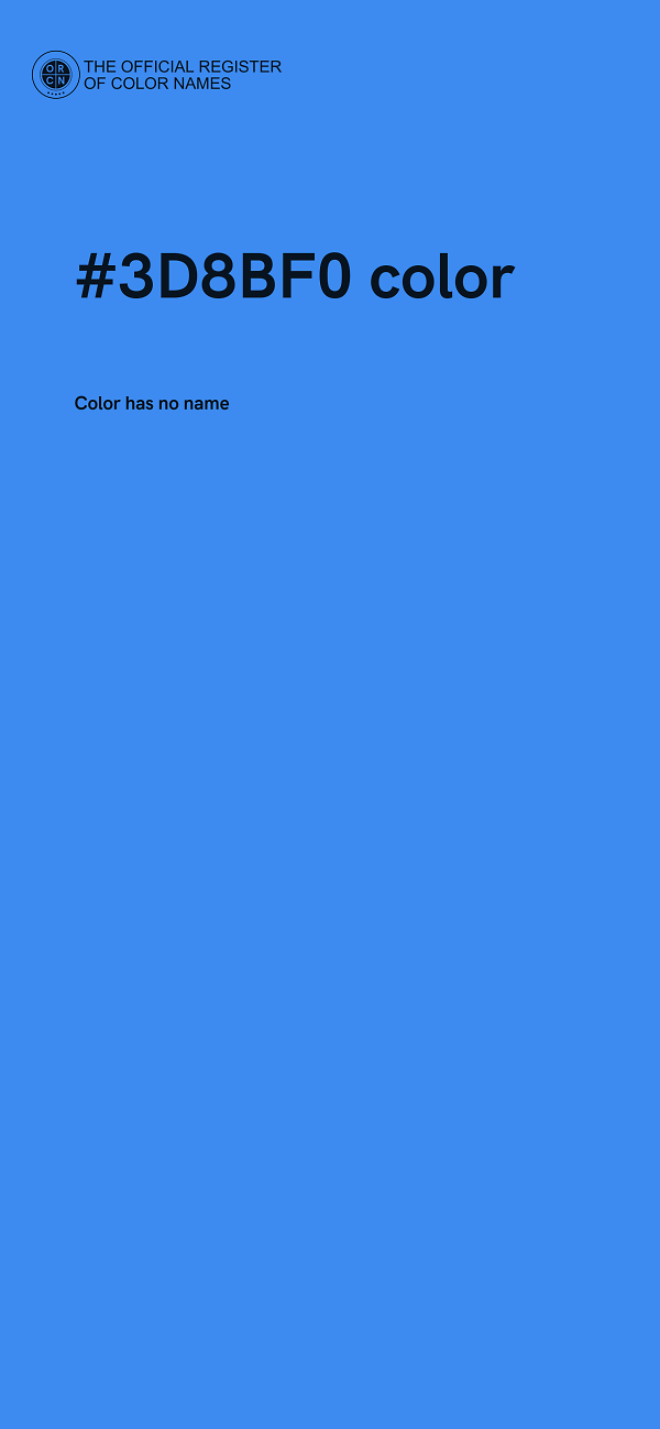 #3D8BF0 color image