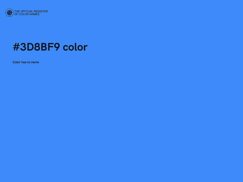 #3D8BF9 color image