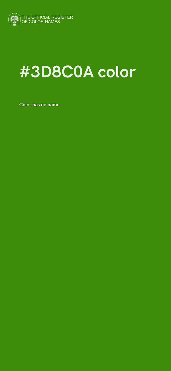 #3D8C0A color image