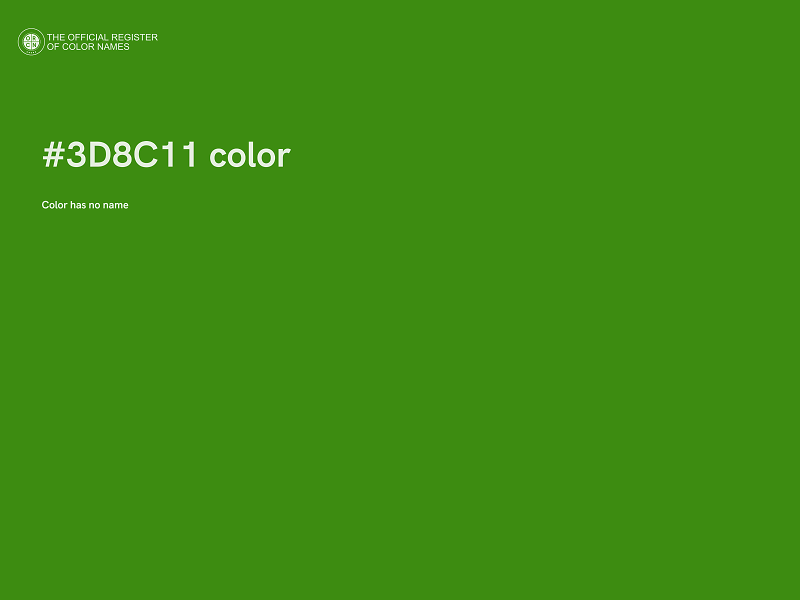 #3D8C11 color image