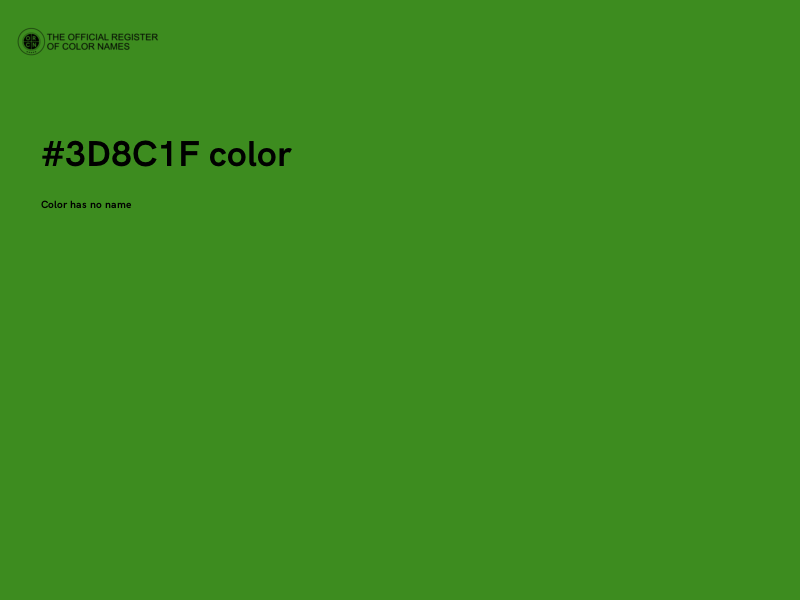 #3D8C1F color image