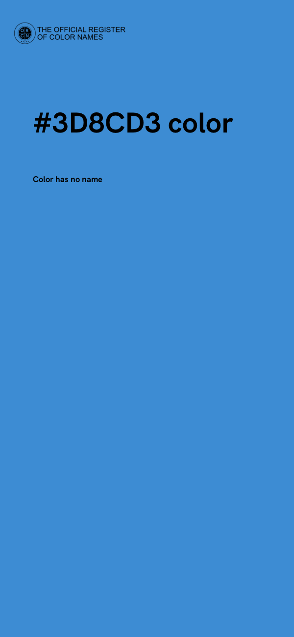#3D8CD3 color image