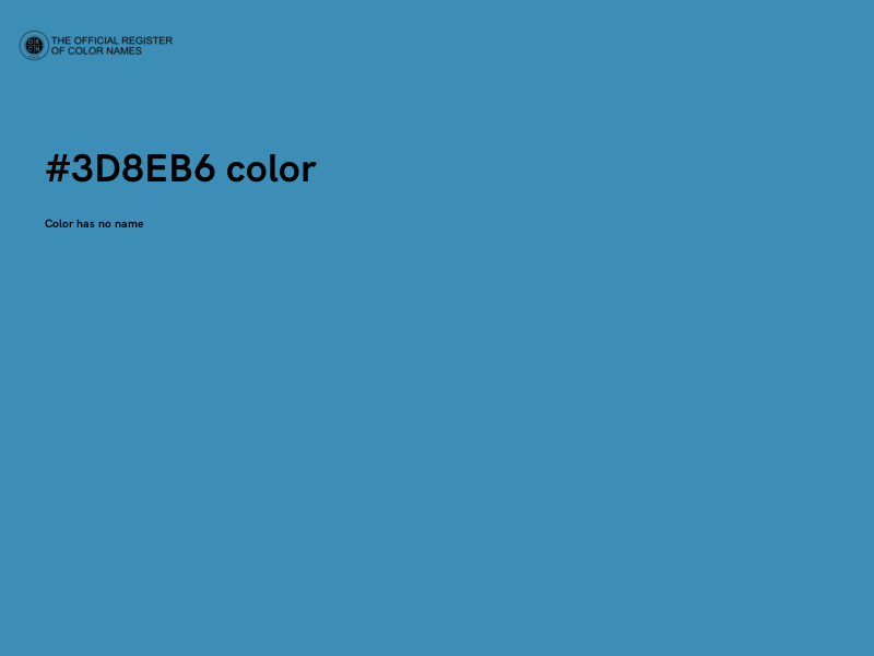 #3D8EB6 color image