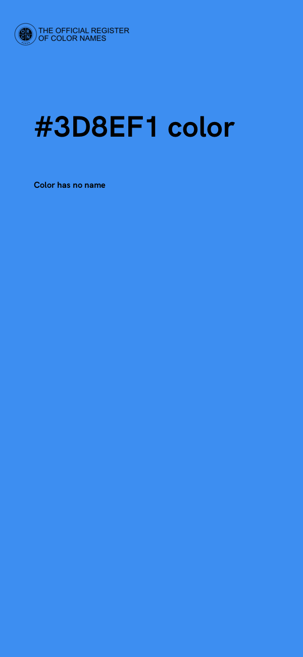 #3D8EF1 color image