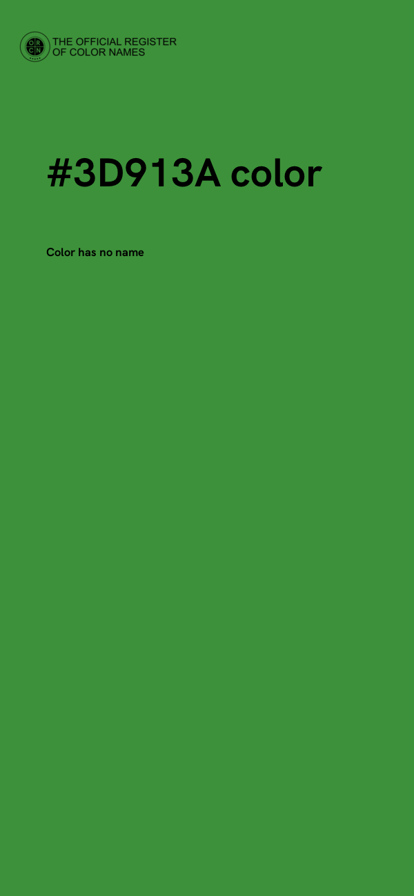 #3D913A color image