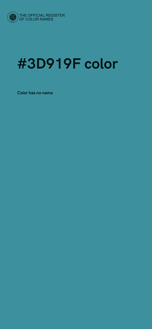 #3D919F color image
