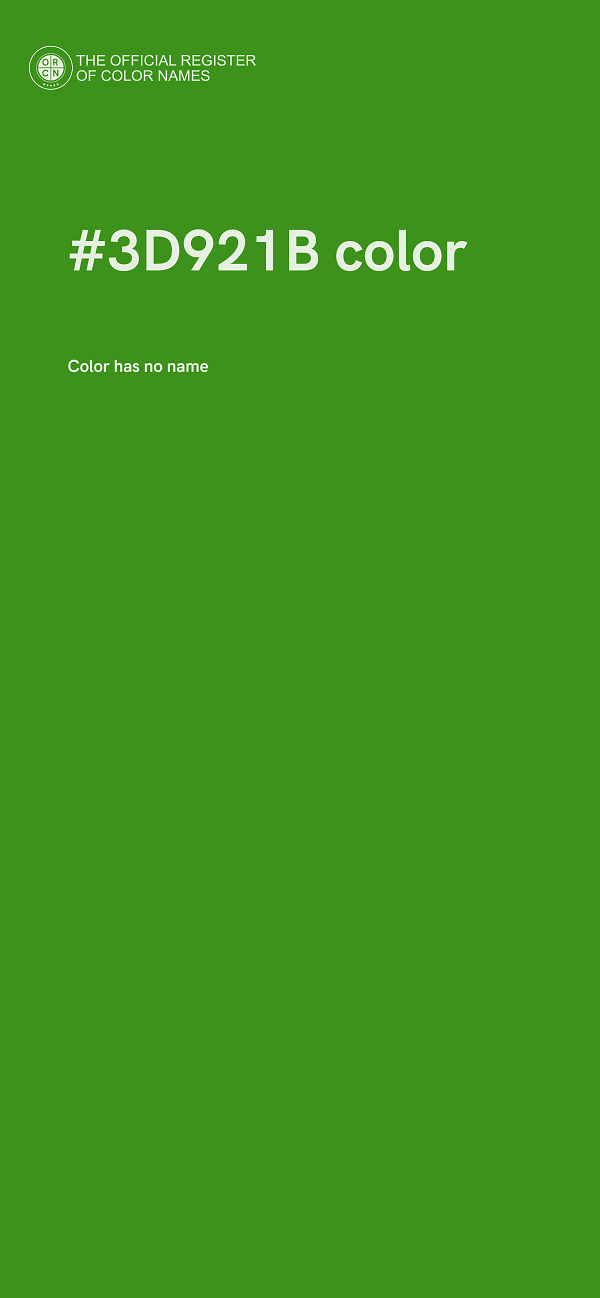 #3D921B color image