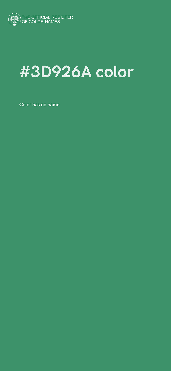 #3D926A color image
