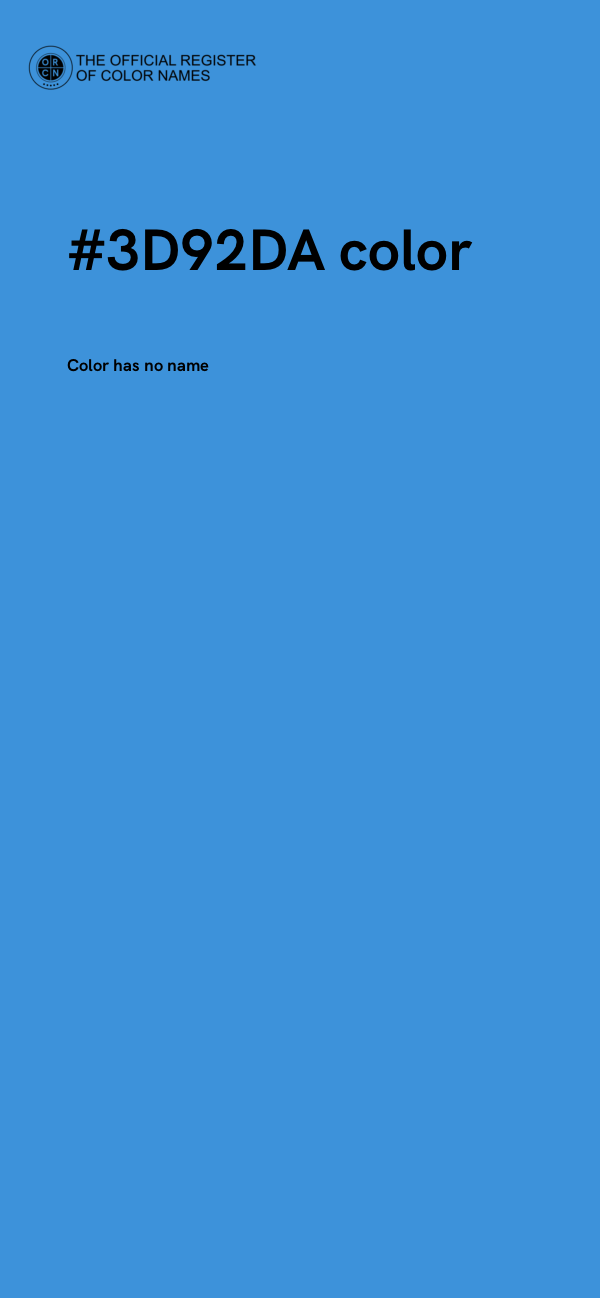 #3D92DA color image